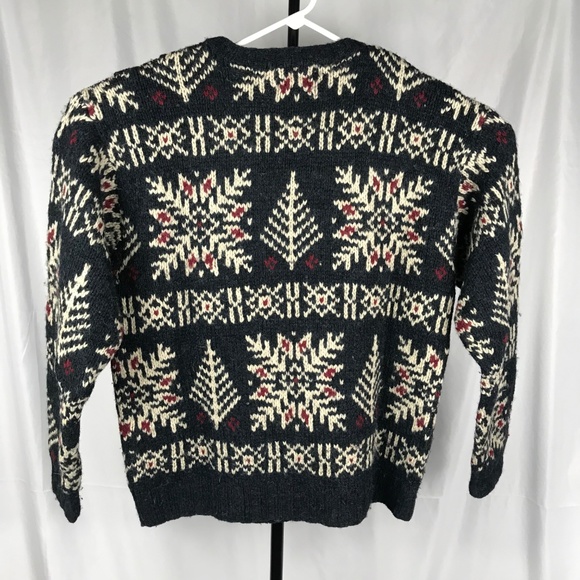 Eddie Bauer Mens MEDIUM Wool Nordic Sweater - Picture 4 of 4